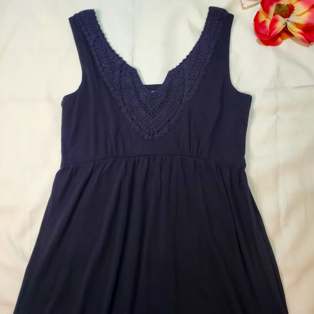 Garnet Hill Black Sleevless Maxi Dress XS